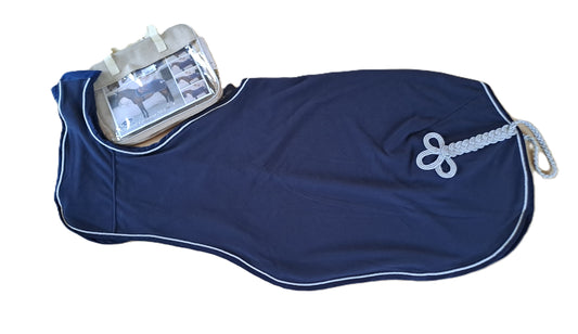 Lamicell Navy Fleece Kwartdeken 145cm Nieuw - Warmte voor Paardenwerk