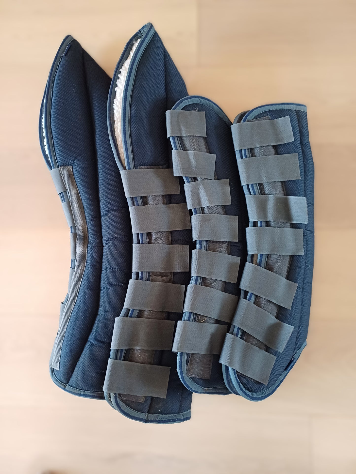 Blauwe transportgaiters