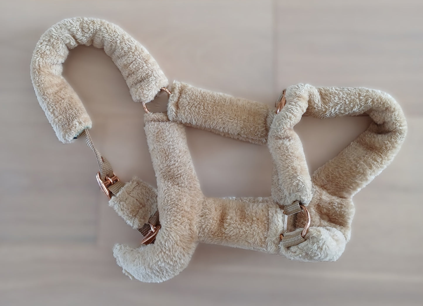 Beige schapenvacht Cob halster