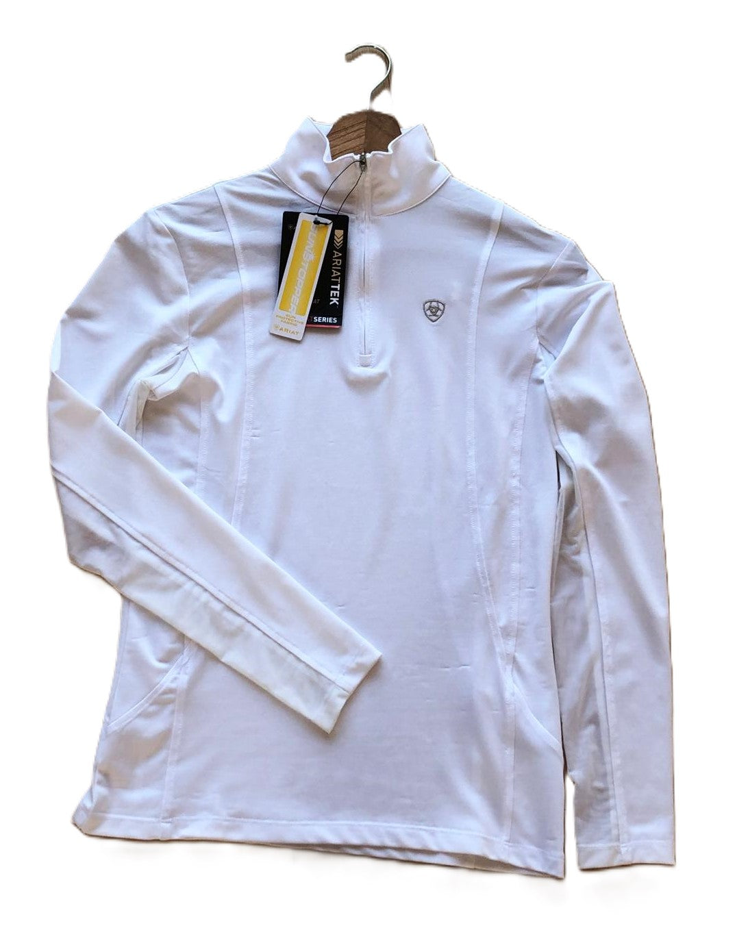 Polo concours manches longues - Blanc Ariat XS (taillé plutôt comme un S)