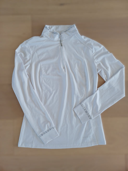 Harry Horse M wit wedstrijdpoloshirt met lange mouwen