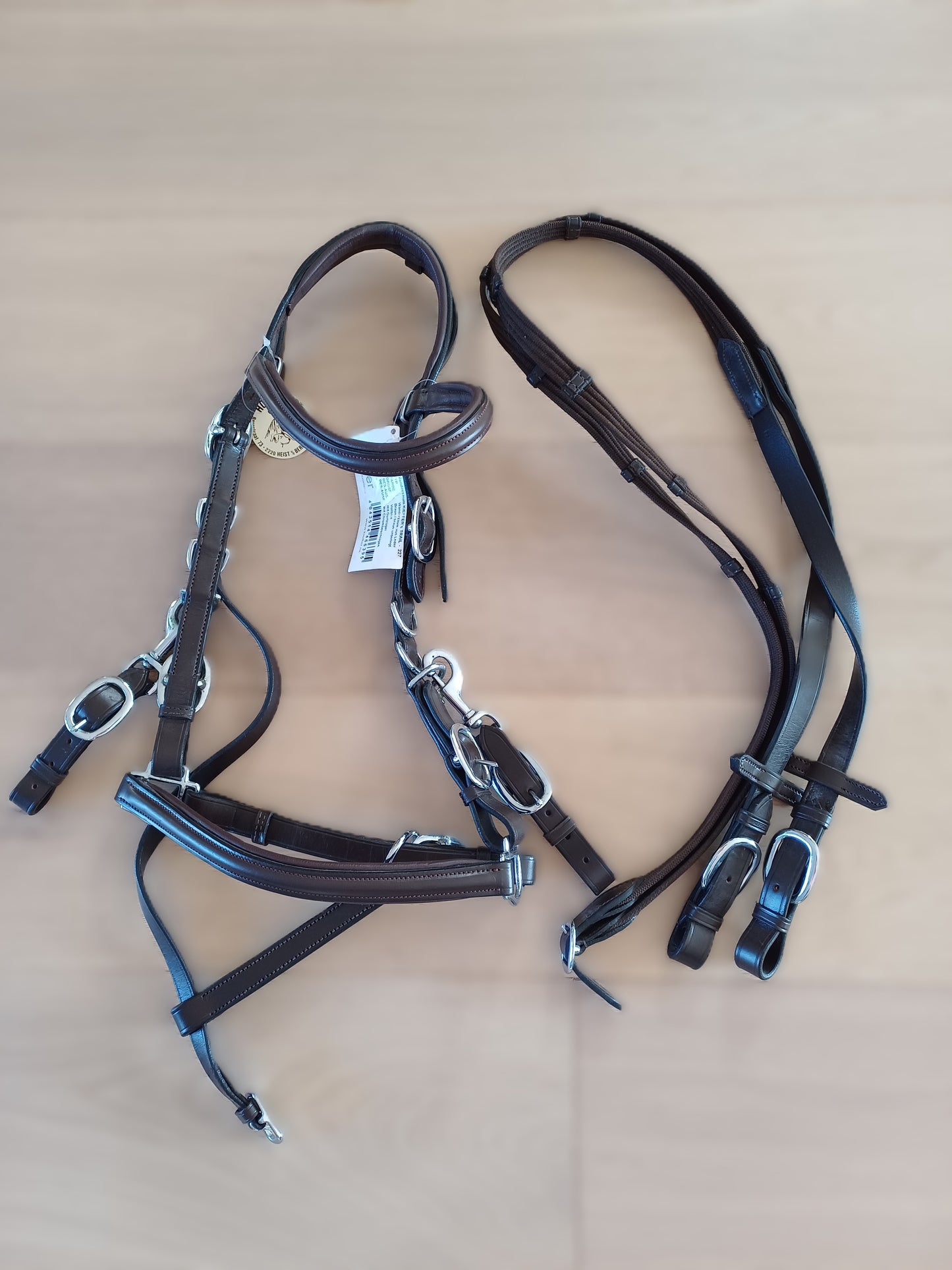 Kieffer wandelhoofdstel (bit afneembaar) + bruine teugels Full