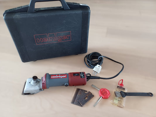 Heiniger tondeuse met toebehoren (onderhoud uitgevoerd) 3 kammen