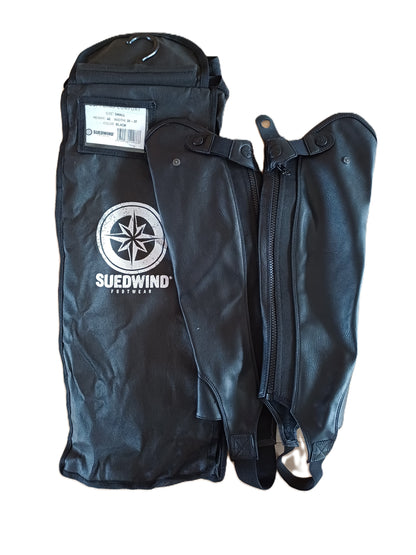 Chaps SUEDWIND Noires – Hauteur 42 cm, Mollet 33-37 cm (Neuves)