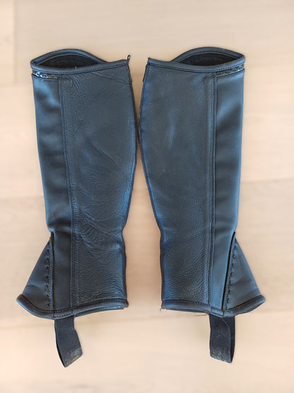 Chaps en Cuir Noir Pénélope – Taille S Short | Très bon état