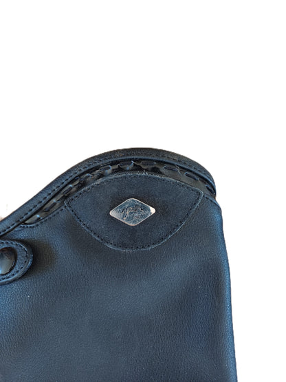 Chaps en Cuir Noir Pénélope – Taille S Short | Très bon état