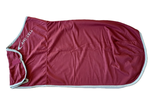 Lamicell Fleece Deken, Bordeaux Rood, 145cm, Nieuw