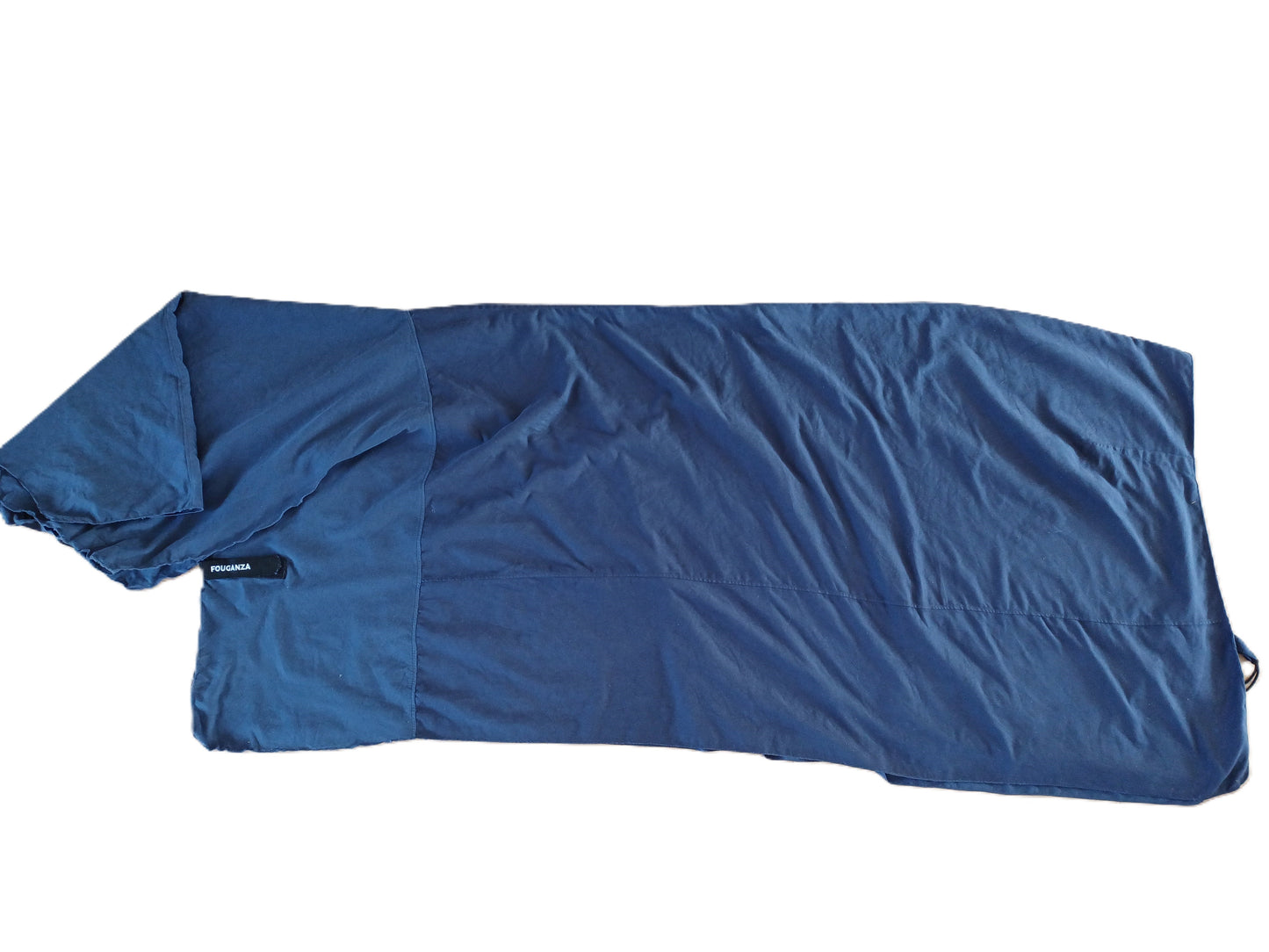 Blauw volledig microvezel droog shirt met hals