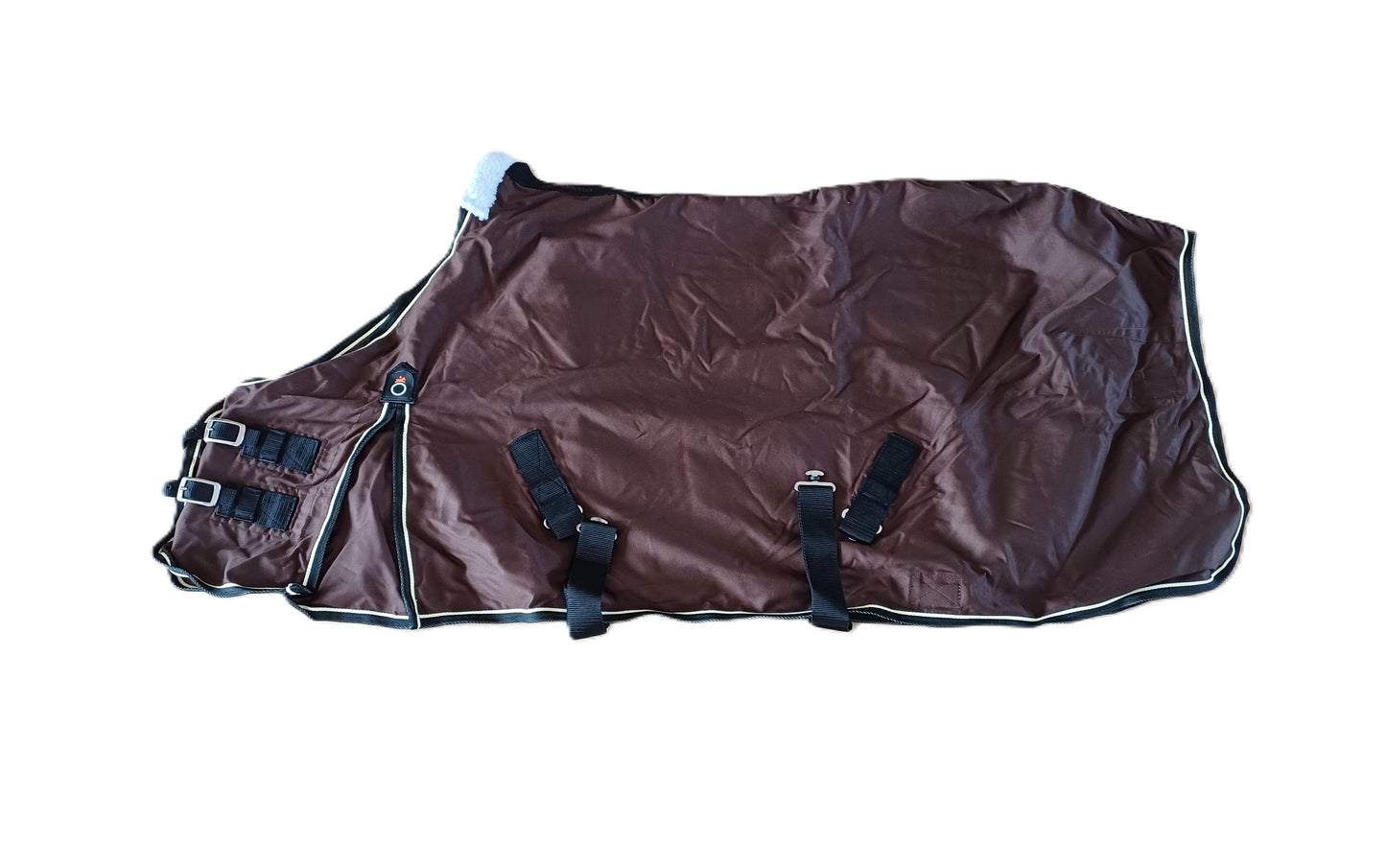 Nieuw bruin katoenen shirt 115 cm + hoes - ademend pony