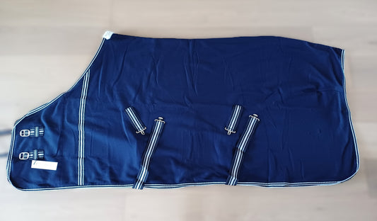 Marineblauwe polarfleece deken 135cm