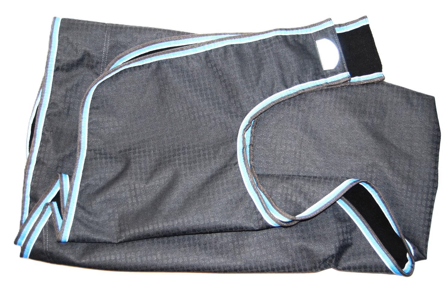 Grijze waterdichte nierbeschermer met fleecevoering, zwart, 145 cm - dubbele bescherming tegen regen en kou