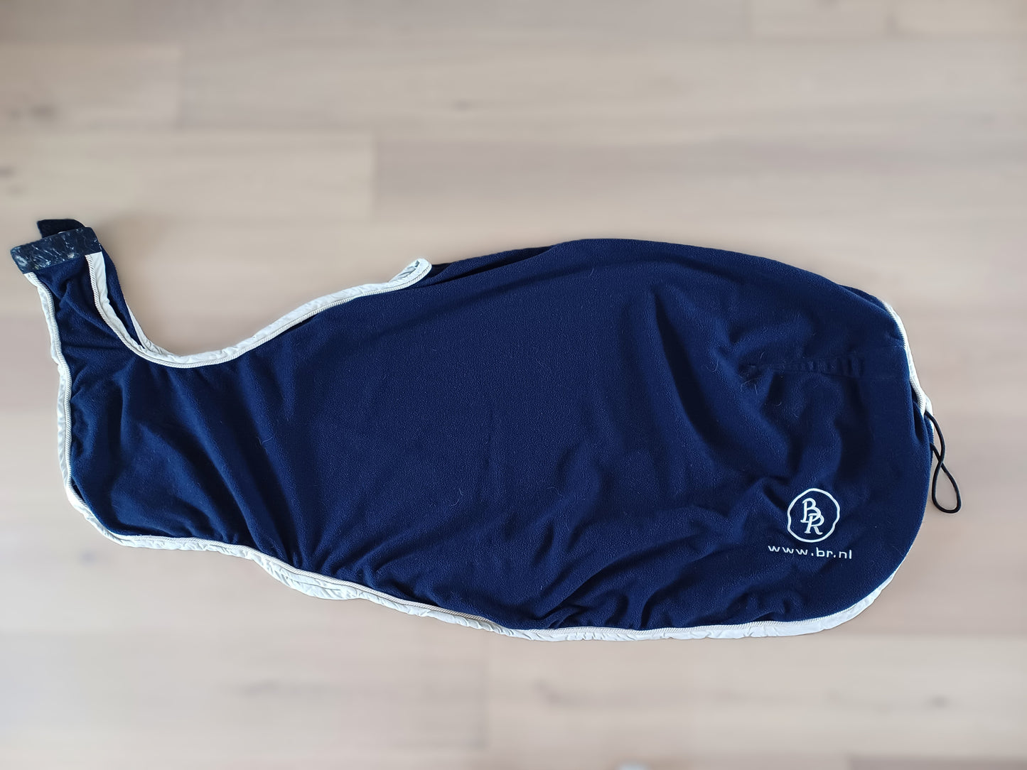 BR nierbeschermer marineblauw &amp; beige 155cm