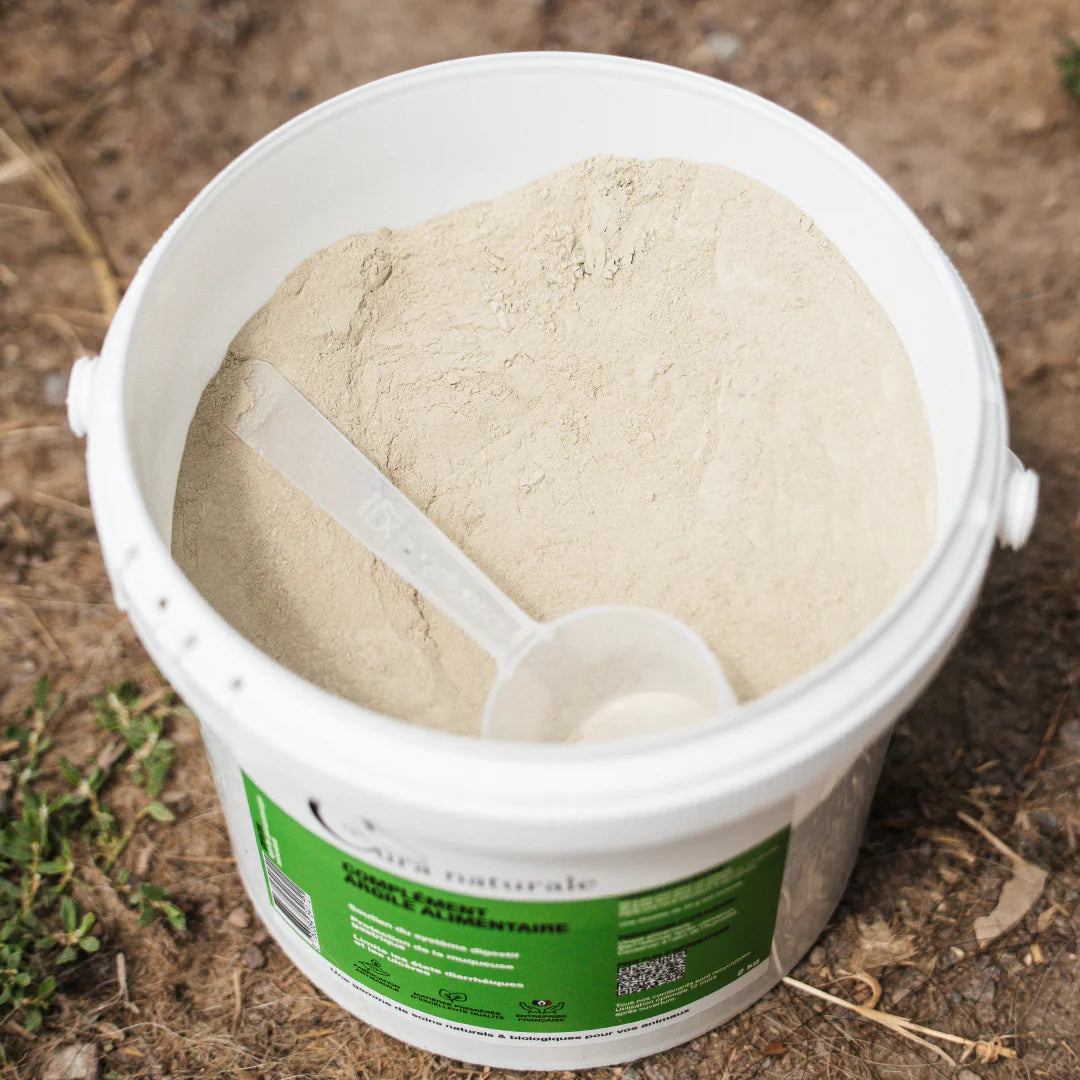 Argile Alimentaire Cheval Cura Naturale – 2 kg (100% Naturelle, Complément Digestif)