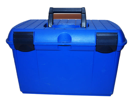 Blauwe verzorgingsbak