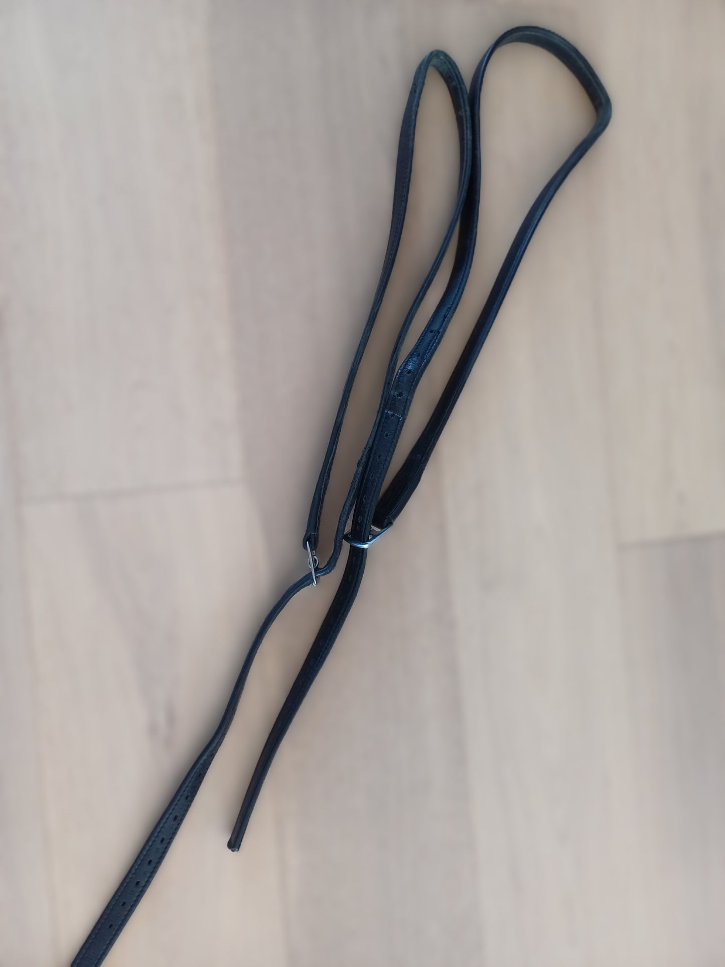 Zwarte stijgbeugelriemen 145cm