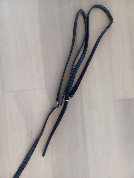 Zwarte stijgbeugelriemen 145cm