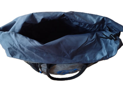 Sac de Pansage Gris QHP – Multi-poches avec Cordon Resserrant