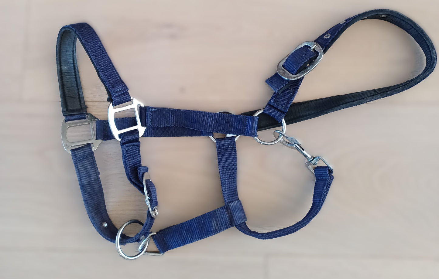 Marineblauwe ponyhalster