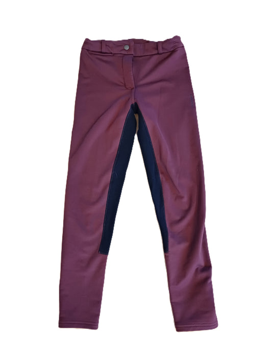 Warme Bordeauxrode Marineblauwe Rijbroek, Maat 12 Jaar - Kinderrijbroek