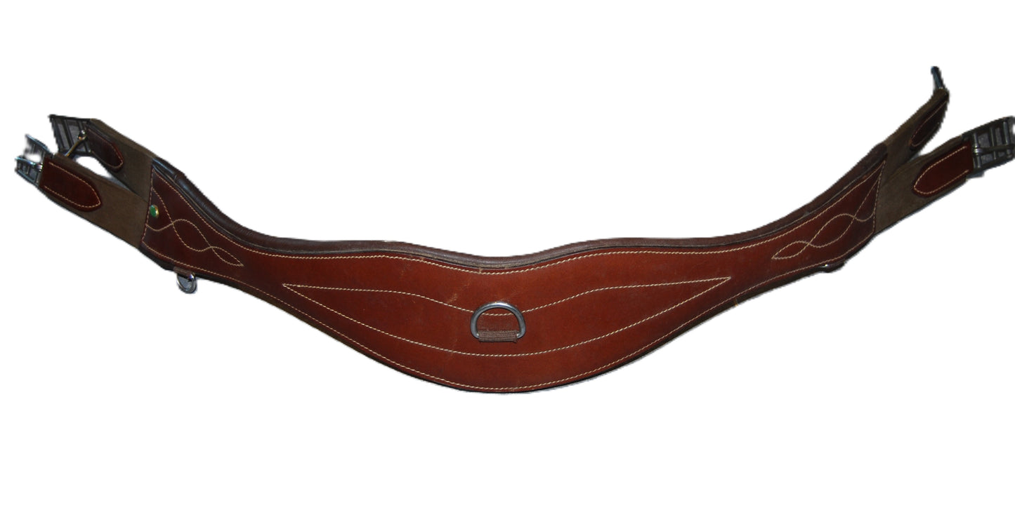 JL bruine leren singel Pony 100cm