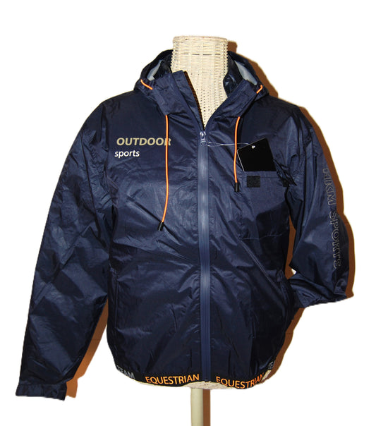 HKM Waterdichte Marineblauwe Jas - Uitneembare Donsjas - M (Groot)