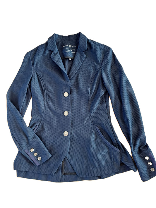 Horse Pilot Competition Jacket, marineblauw, honingraatpatroon, maat 36, nieuw