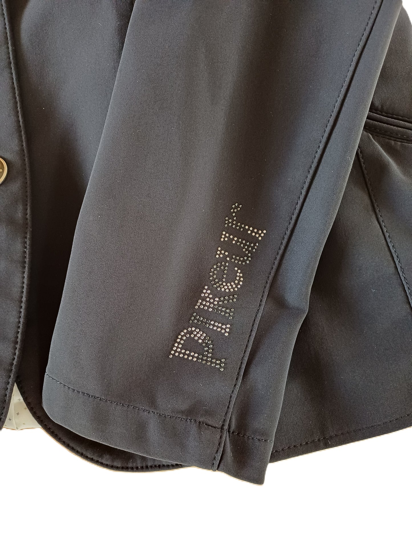 Veste PIKEUR – Noire avec strass, Taille 38 (Très bon état)